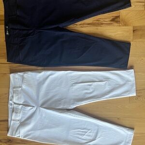 Lot 2 pairs White & Navy 7th avenue NY & Co cropped pants